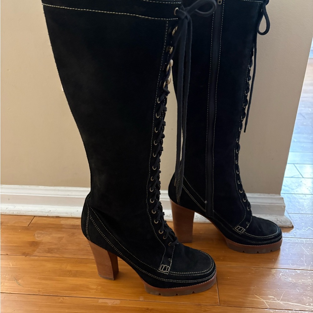 Michael Kors Black Suede Boots - Picture 15 of 15